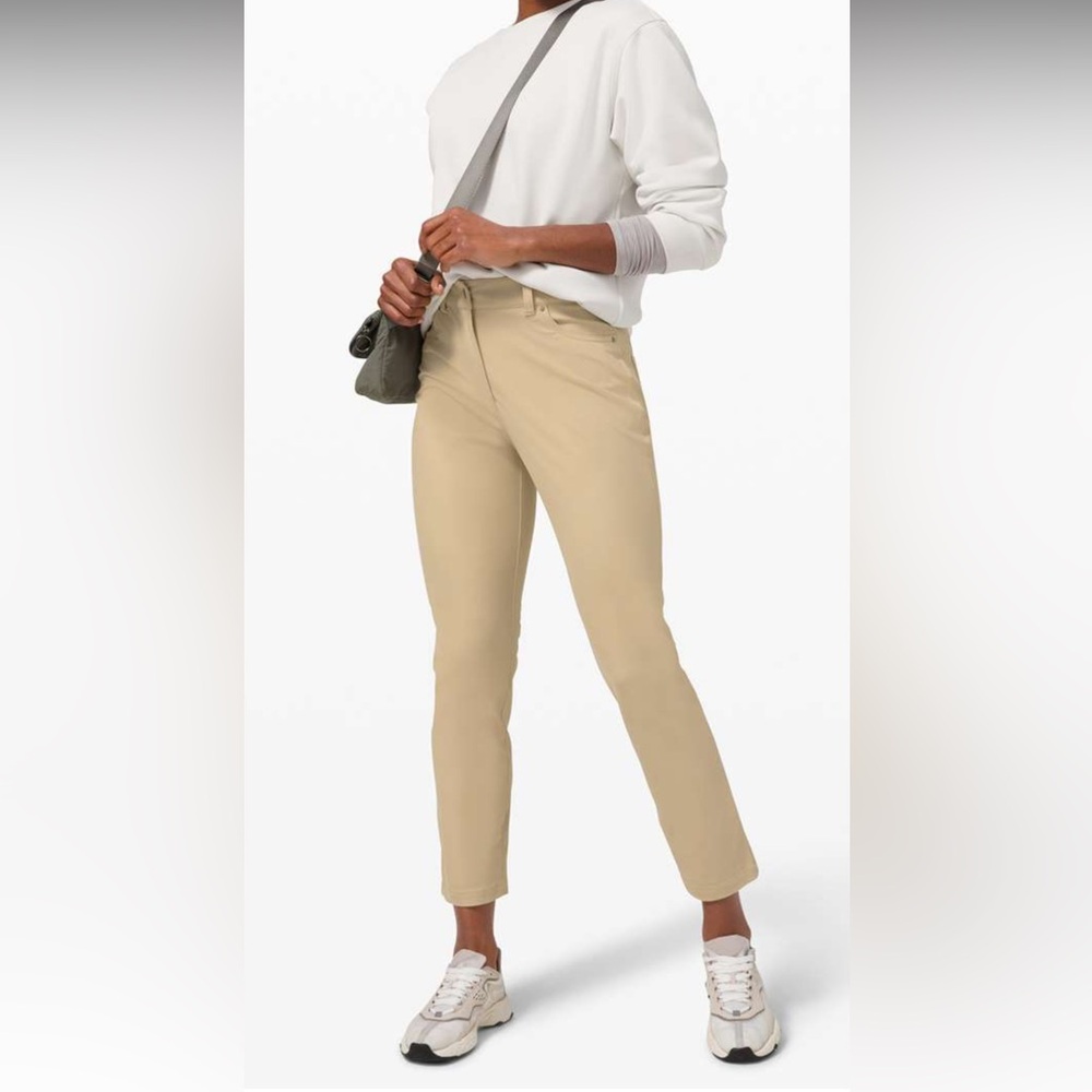 Lululemon city sleek 5 pocket pant 7/8 trench size 10